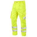 Leo Workwear Bideford Poly/Cotton Cargo Trouser Yellow/Navy