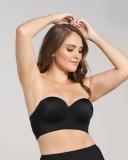 Leonisa 011911 Strapless Longline Push-Up Bra Black