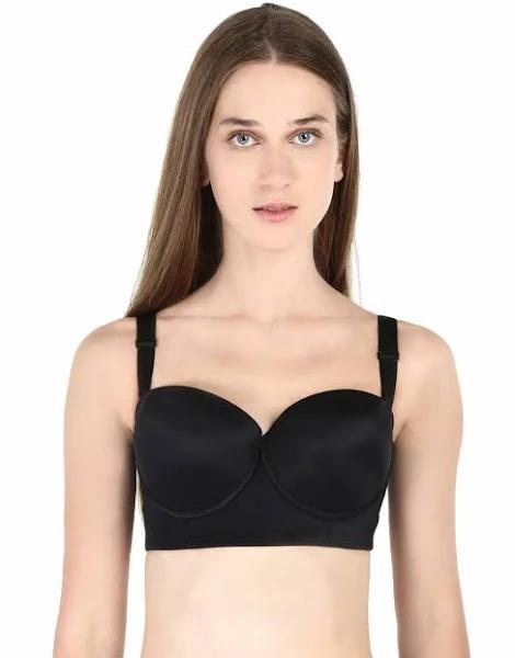 Leonisa 011911 Strapless Longline Push-Up Bra Black