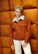 Levi ́s 90s Sherpa Trucker Denim Jacket Orange S Woman