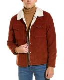 Levi's Corduroy Sherpa Lined Rust Red Trucker Jacket in Size