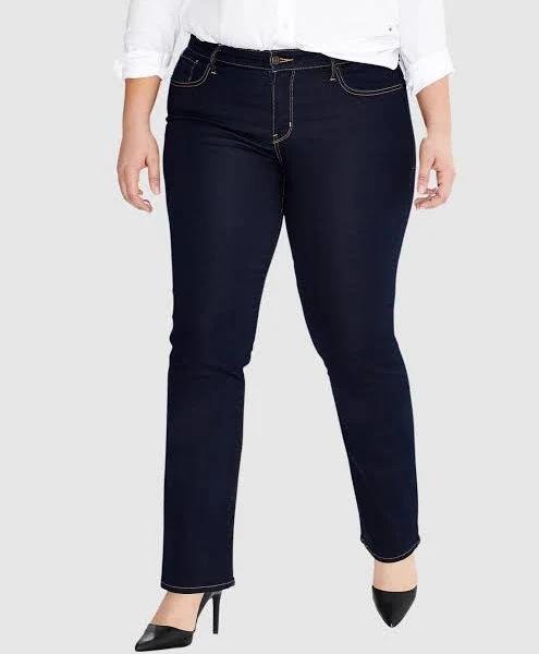 Levi's Curve 314 Shaping Plus Straight Leg Jean Darkest Sky Dark Denim 22