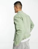 Levi's Denim Trucker Jacket in Light Green with Pockets
