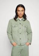 Levi's Denim Trucker Jacket in Light Green with Pockets