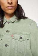 Levi's Denim Trucker Jacket in Light Green with Pockets