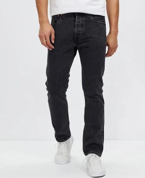 Levi's - Men's Black Straight - 501 Original Fit Jeans - Size W28/L32 at The Iconic