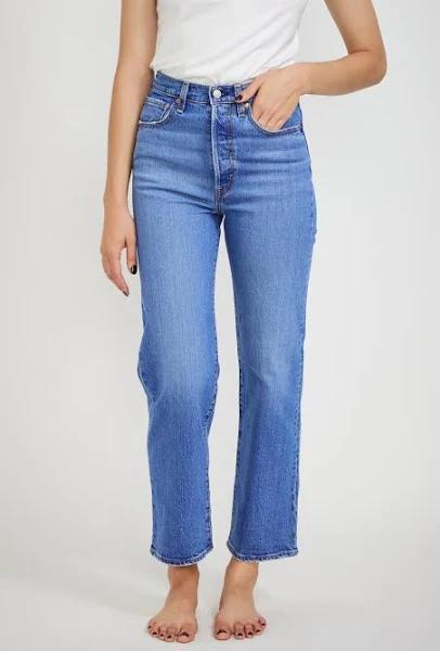 Levi's Ribcage Straight Leg Ankle Jean Jive Together Mid Blues 32/29
