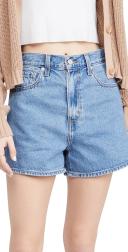 Levis - High Loose Shorts in Denim Blue