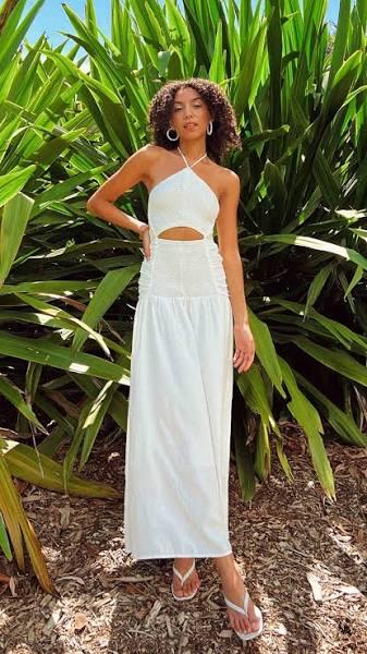 Leyah Midi Dress - White - Buy Women's Dresses - Billy J 10 / White