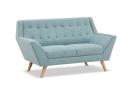 Light Blue Contemporary Bianco Fabric 2 Seater
