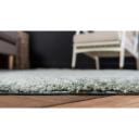Light Blue Solid Frieze Rug 8x10