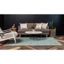 Light Blue Solid Frieze Rug 8x10