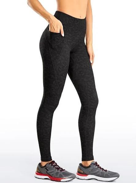 Light Fleece Pocket Leggings II 28'' Olive Leopard Grain / L