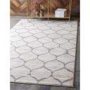 Light Gray Trellis Frieze Rug 6 ft Runner
