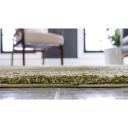 Light Green Solid Frieze Rug 5x8
