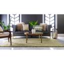 Light Green Solid Frieze Rug 5x8