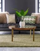 Light Green Solid Frieze Rug 8x10