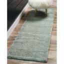 Light Green Solid Frieze Rug 8x10