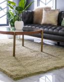 Light Green Solid Frieze Rug 8x10