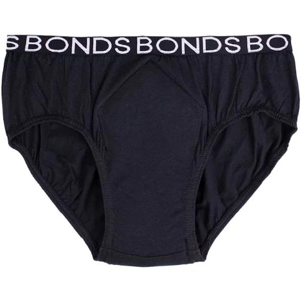 Light Incontinence Underwear | Bonds Hipster w/ Incontinence Pad 14-16 Years / 100ml / Black