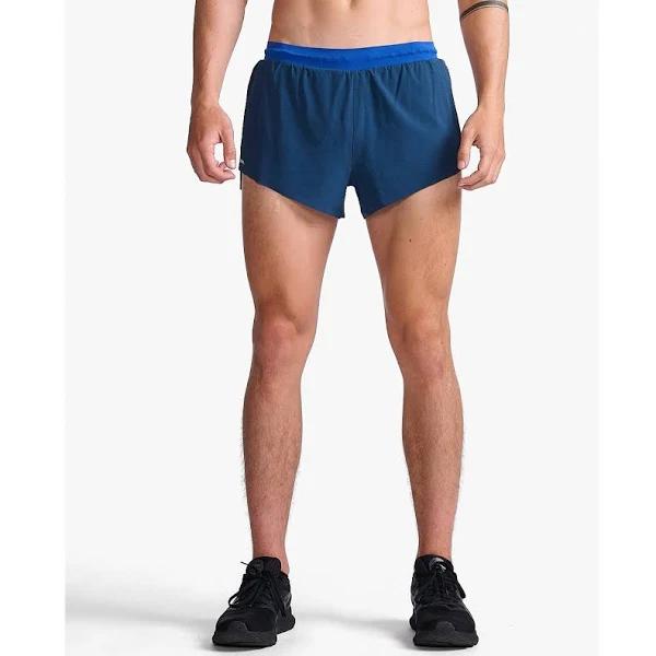 Light Speed 3" Shorts, 2XU, S, Moonlight/Silver Reflective, Male