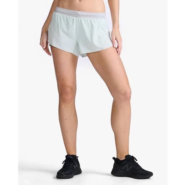 Light Speed 3" Shorts, 2XU, XS, Glacier/White Reflective, Female
