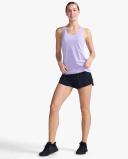 Light Speed Tech Singlet, 2XU, XL, Lavender/White Reflective, Female