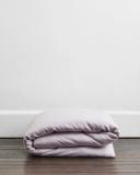 Lilac 100% French Flax Linen Duvet Cover - Double - Bed Threads
