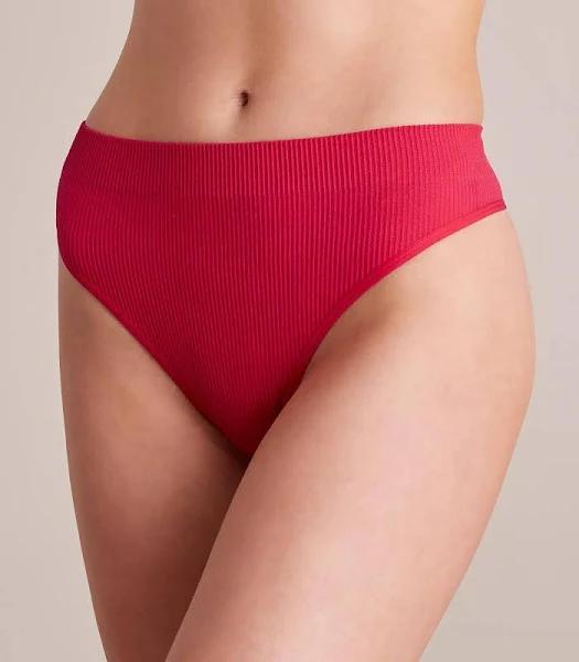 Lily Loves Ribbed Seamfree Hi-Waisted G-string Briefs; Style: LGS52387
