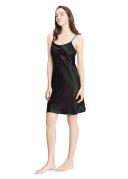 LILYSILK Silk Nightgown AU Women 22 Momme Black XXL