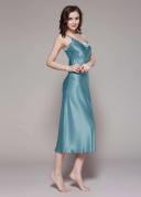 LILYSILK Silk Nightgown AU Women 22 Momme Blue Haze XS