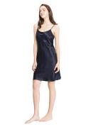 LILYSILK Silk Nightgown Australia Women Adjustable Spaghetti Straps Navy Blue XXL