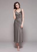 LILYSILK Silk Nightgown Australia Women Comfortable V Neckline Dark Gray XXL