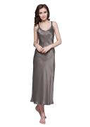 LILYSILK Silk Nightgown Australia Women Comfortable V Neckline Dark Gray XXL