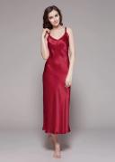 LILYSILK Silk Nightgown Australia Women Midi Length Claret XXL