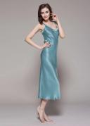 LILYSILK Silk Nightgowns Nightwear Australia V-Neck Personalised 22mm Blue Haze S
