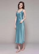 LILYSILK Silk Nightgowns Nightwear Australia V-Neck Personalised 22mm Blue Haze S
