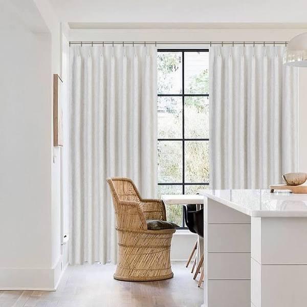 Lincoln Room Darkening Pinch Pleat Curtains Linen