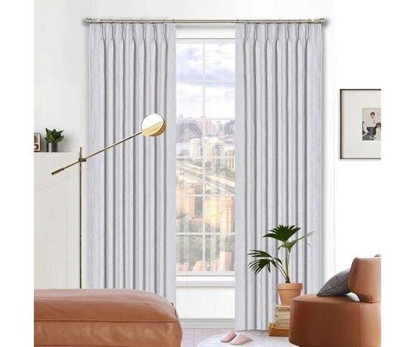 Lincoln Room Darkening Pinch Pleat Curtains Silver