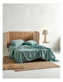 Linen House 400TC Australian Cotton Sheet Set Surf Blue King Sheet Set
