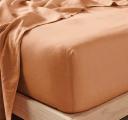 Linen House Nimes Fitted Sheet Terracotta Brt Orange Queen