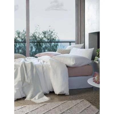 Linen House Nimes Linen Quilt Cover Set | Double | White