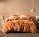 Linen House Nimes Linen Terracotta Quilt Cover Set, Queen