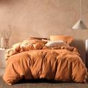 Linen House Nimes Linen Terracotta Quilt Cover Set, Queen