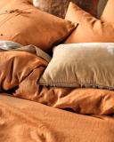 Linen House Nimes Linen Terracotta Quilt Cover Set, Queen