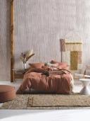 Linen House Nimes Quilt Cover Set (Rust) - Double