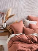 Linen House Nimes Quilt Cover Set (Rust) - Single