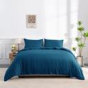 Linenova Bamboo Blend Quilt Cover Set | Australia, Queen / Dark Blue