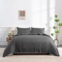 Linenova Bamboo Blend Quilt Cover Set | Australia, Super King / Dark Grey