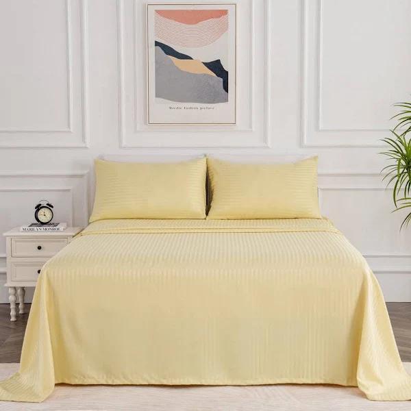 LINENOVA Brushed Microfibre Bed Sheet Set | Australia, Single / Beige